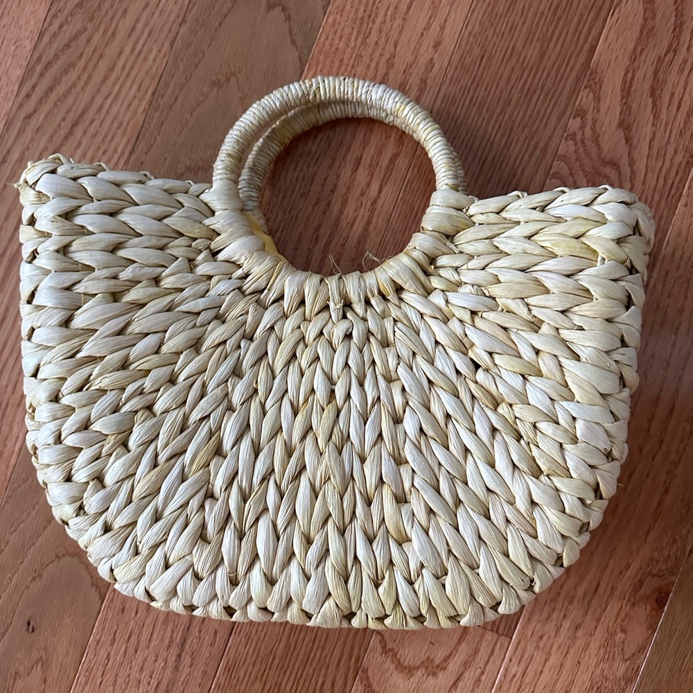 Yellow Straw Purse
